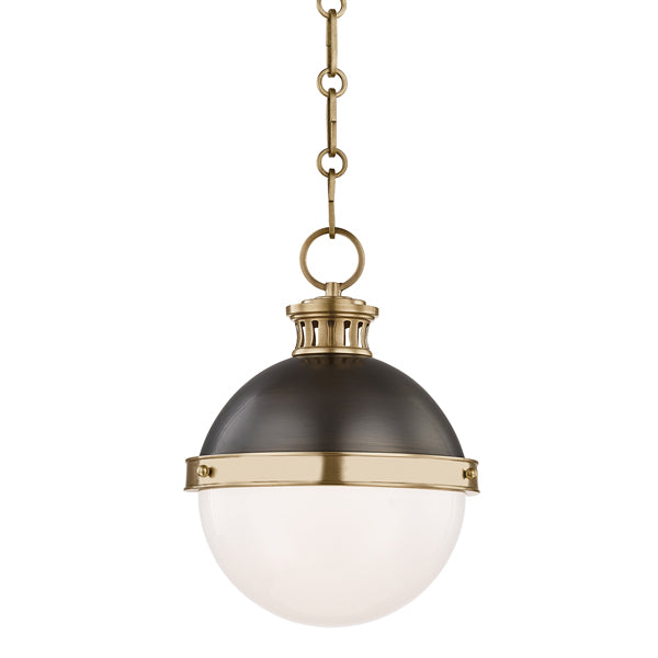 Latham 1 Light Small Pendant Light - Antique Distressed Bronze Hudson Valley Lighting 1