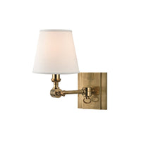 Hudson Valley Lighting Hillsdale Brass 1 Light Wall Sconce