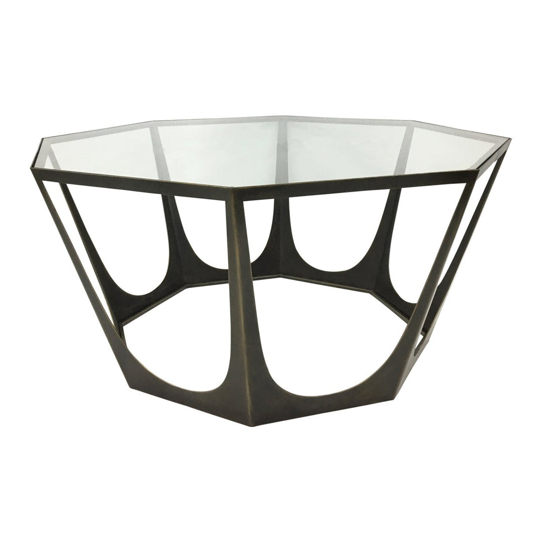 Catalan Octagon Coffee Table - Bronze & Glass Libra 4