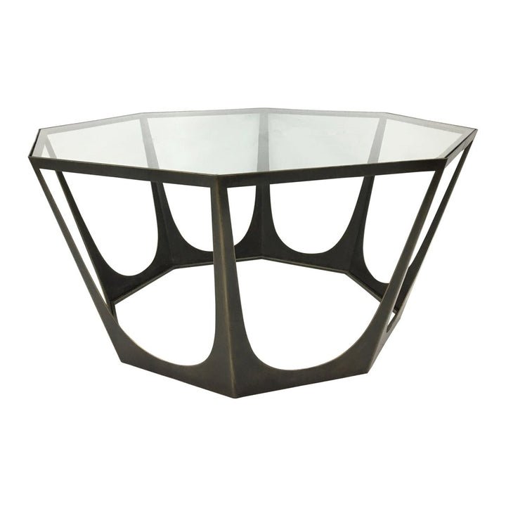Catalan Octagon Coffee Table - Bronze & Glass Libra 4