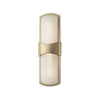 Hudson Valley Lighting Small Valencia Steel Led Wall Sconce in Aged Brass