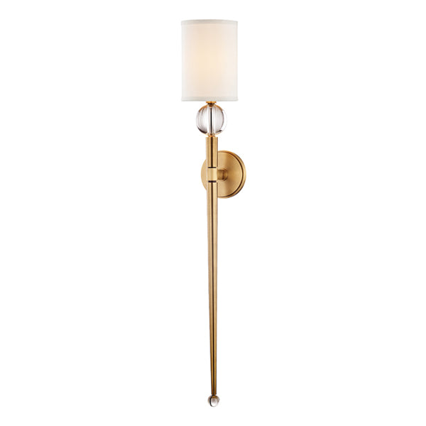 Hudson Valley Lighting Rockland Steel 1 Light Large Wall Sconce in Brass