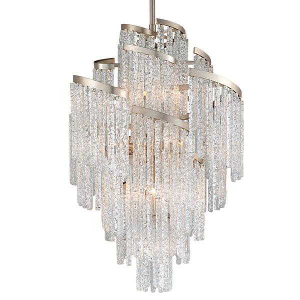  Hudson Valley Lighting-Hudson Valley Lighting Mont Blanc Hand-Crafted Iron 13lt Chandelier-Silver  81 