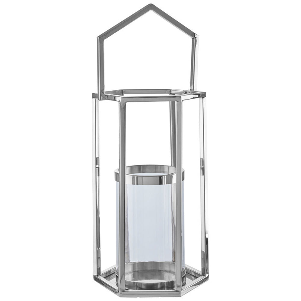 Olivia's Luxe Collection - Hexagonal Silver Lantern Large