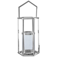 Olivia's Luxe Collection - Hexagonal Silver Lantern Large