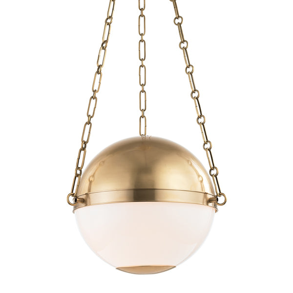 Hudson Valley Lighting Sphere No.2 Brass 2 Light Small Pendant