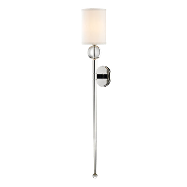 Hudson Valley Lighting Rockland Steel 1 Light Large Wall Sconce in Silver