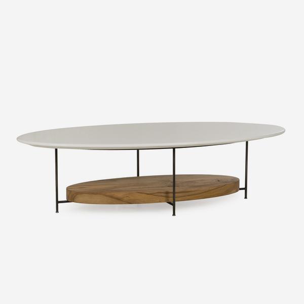 Andrew Martin Olivia Coffee Table White Lacquer in  Scandinavian Style. 