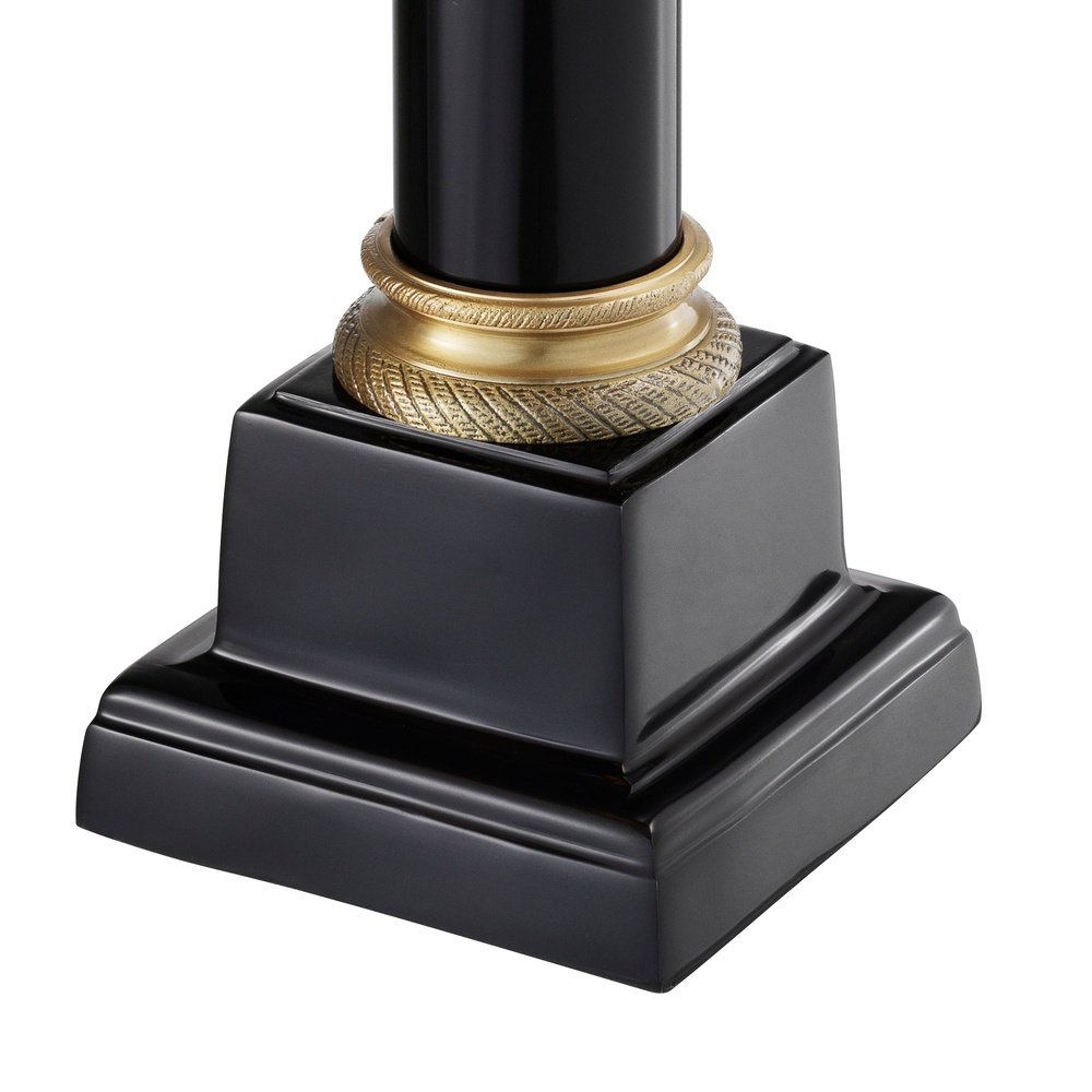 Eichholtz Monaco Table Lamp Black/Antique Brass Finish Inc Shade