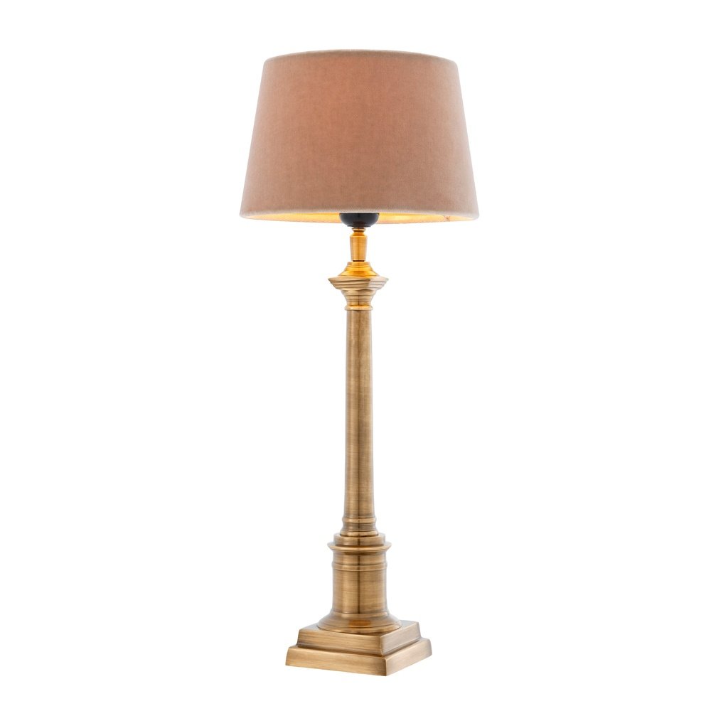  Eichholtz-Eichholtz Cologne S Table Lamp Antique Brass Finish Inc Shade-Gold 57 