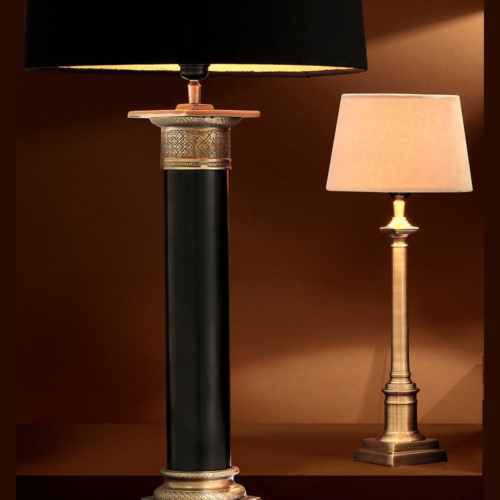  Eichholtz-Eichholtz Cologne S Table Lamp Antique Brass Finish Inc Shade-Gold 61 