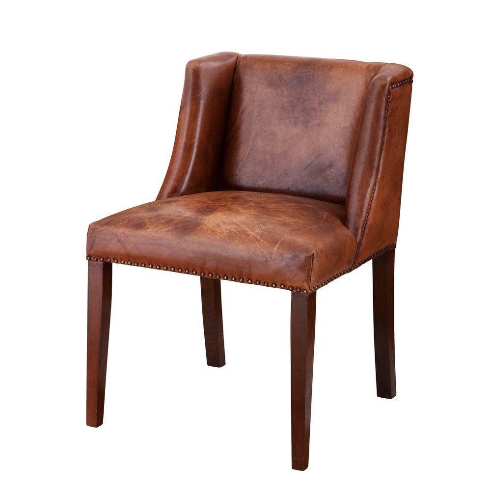 St. James Dining Chair - Tobacco Leather Eichholtz 1