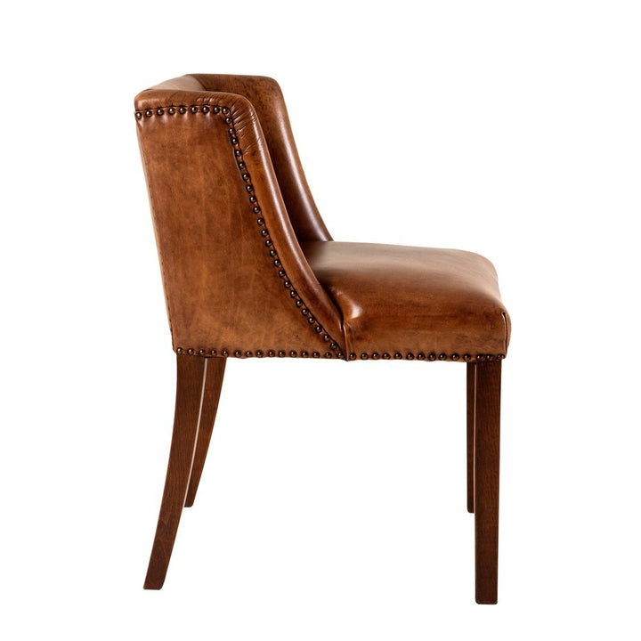 St. James Dining Chair - Tobacco Leather Eichholtz 3