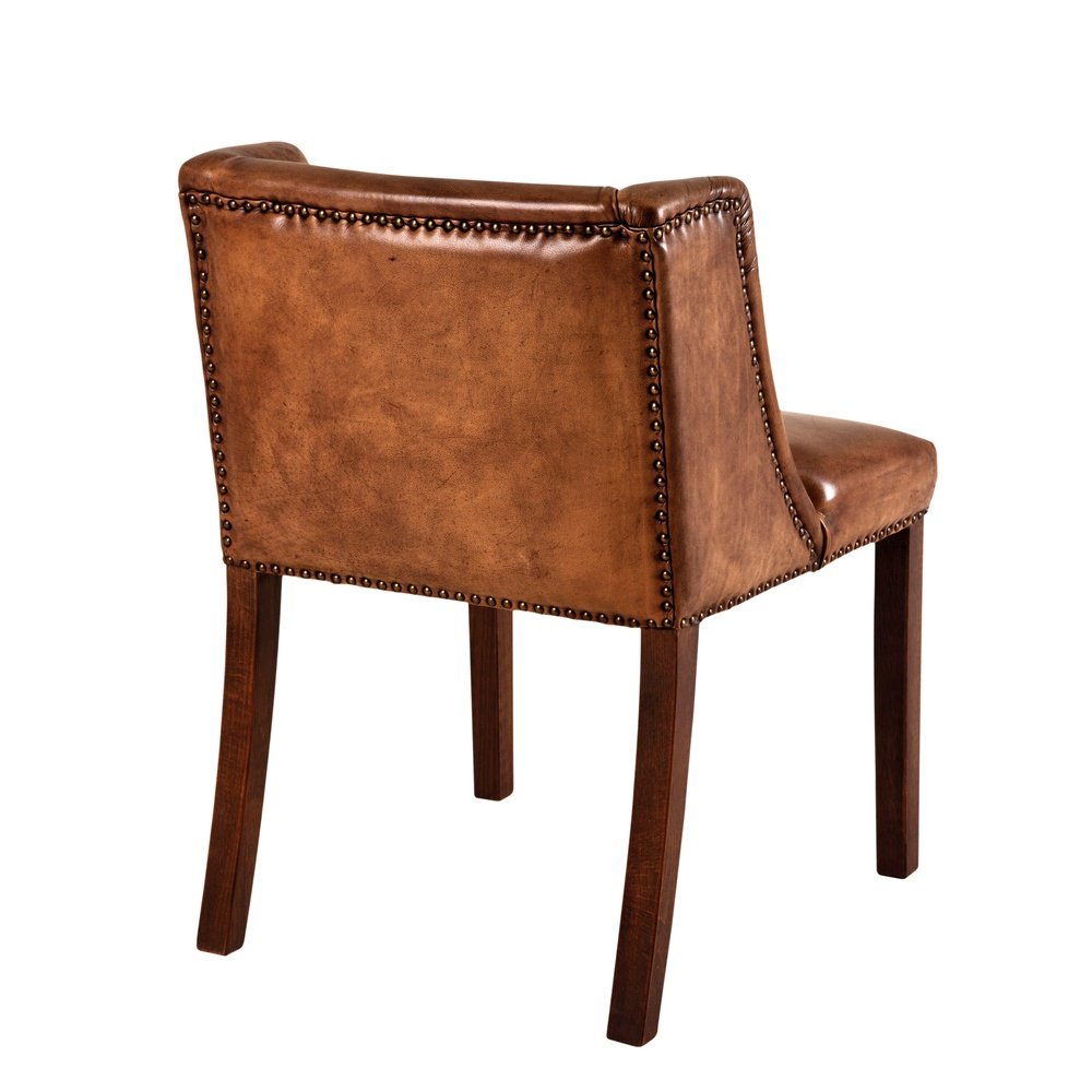 St. James Dining Chair - Tobacco Leather Eichholtz 4