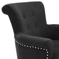 Eichholtz Key Largo Dining Chair Arm in Black Cashmere