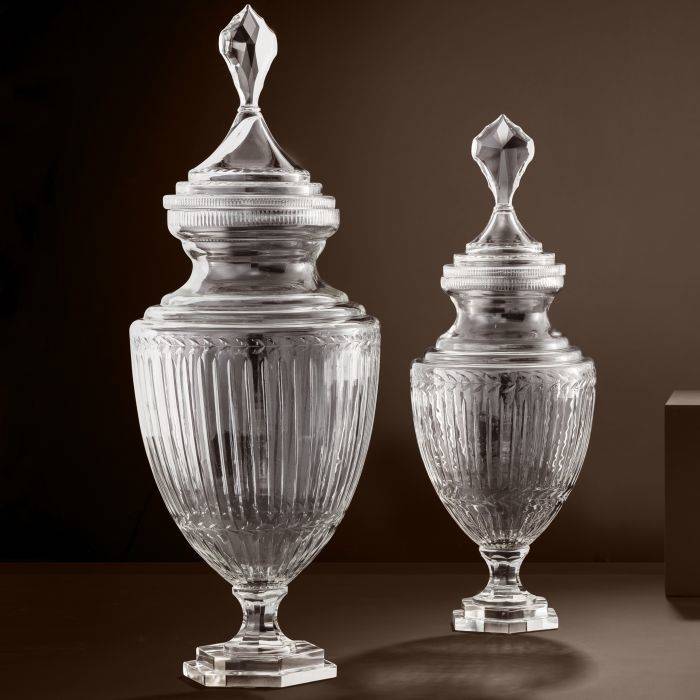  Eichholtz-Eichholtz Harcourt L Glass Vase-Clear 61 