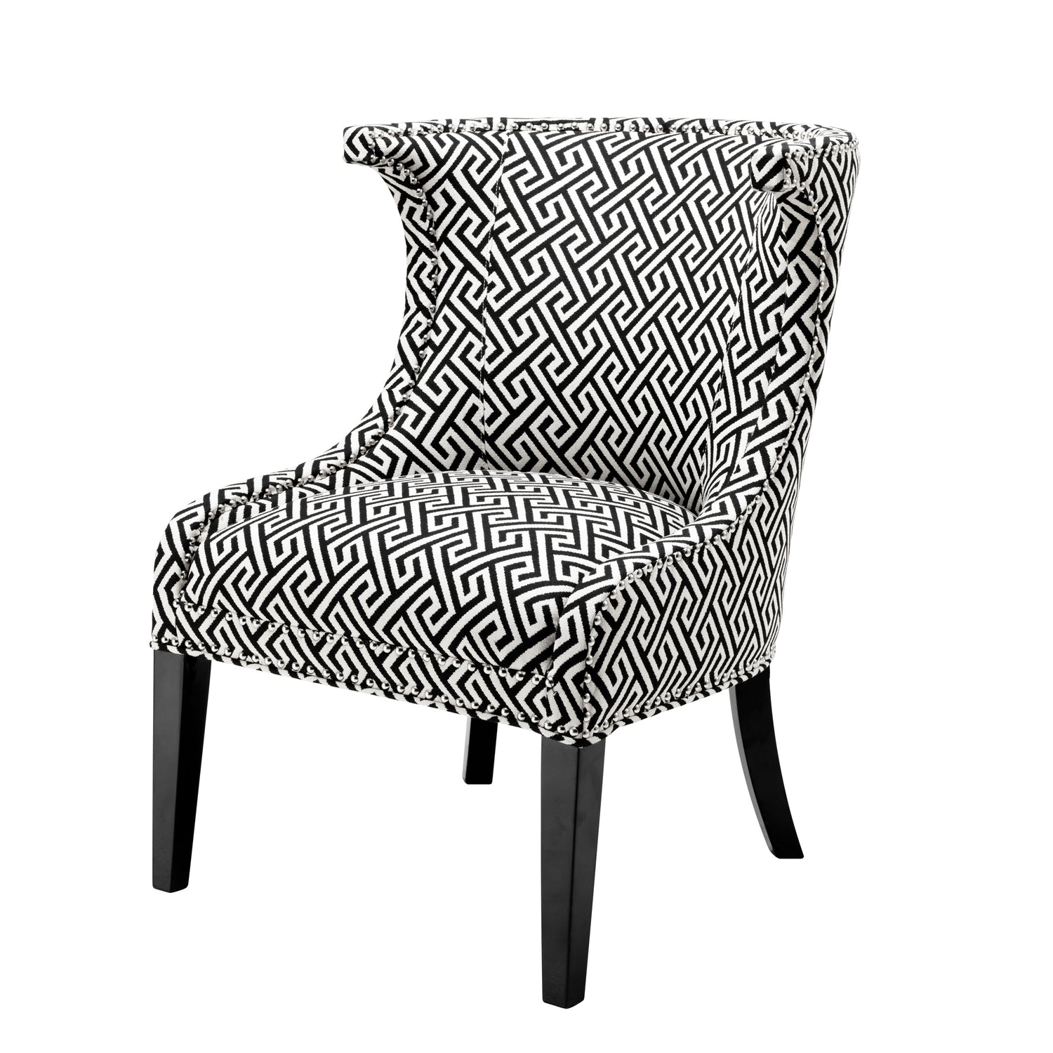  Eichholtz-Eichholtz Elson Occasional Chair in Dudley Black-Black, White 73 