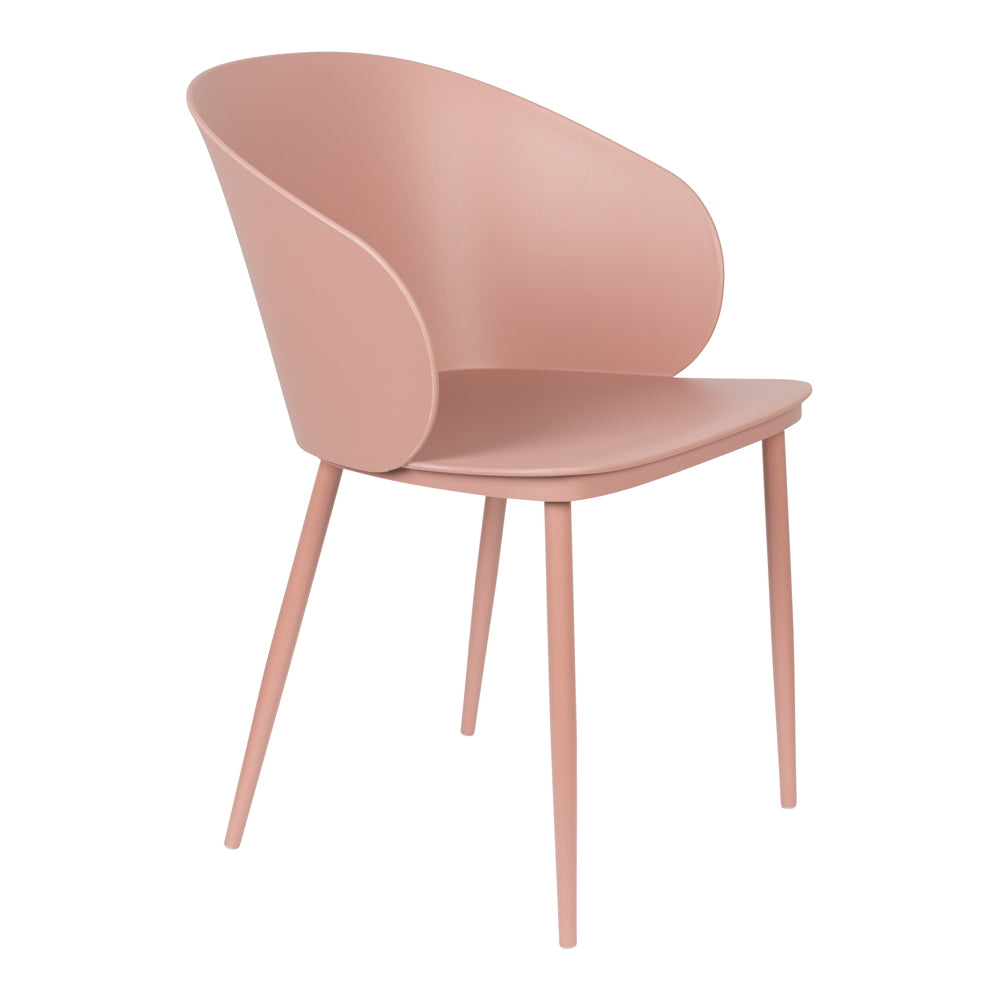 Olivia's Nordic Living Collection - Set of 2 Garth Dining Chairs in Pink