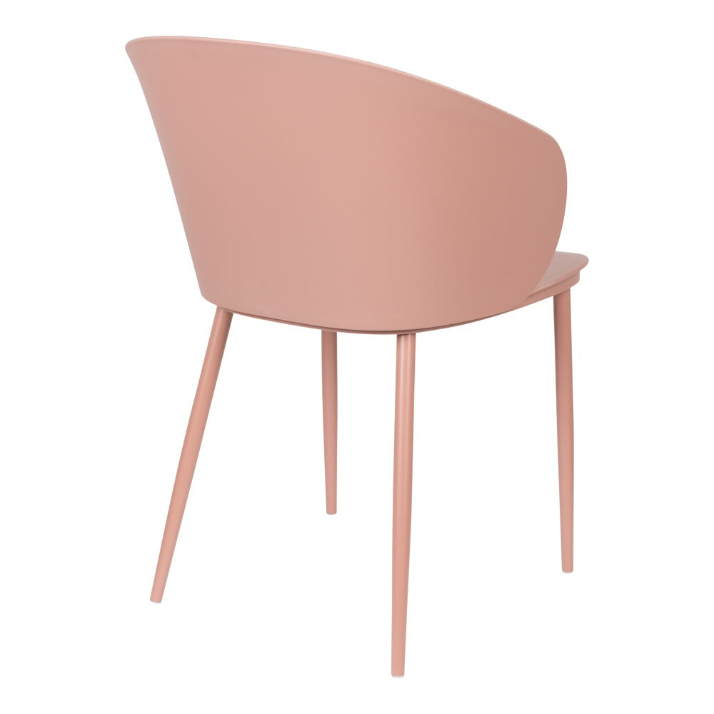 Olivia's Nordic Living Collection - Set of 2 Garth Dining Chairs in Pink