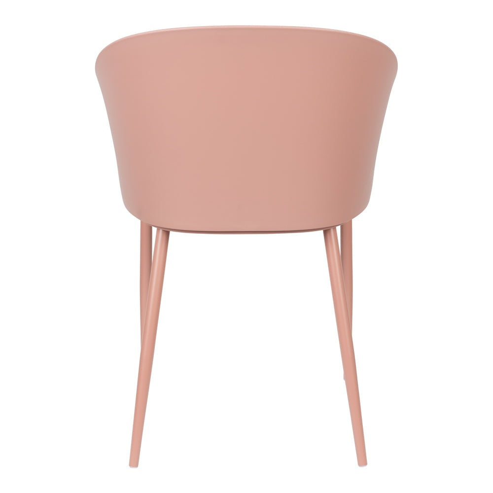 Olivia's Nordic Living Collection - Set of 2 Garth Dining Chairs in Pink