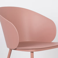 Olivia's Nordic Living Collection - Set of 2 Garth Dining Chairs in Pink