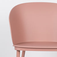 Olivia's Nordic Living Collection - Set of 2 Garth Dining Chairs in Pink