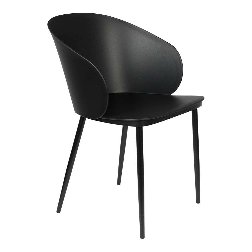 Olivia's Nordic Living Collection - Set of 2 Garth Dining Chairs in Black