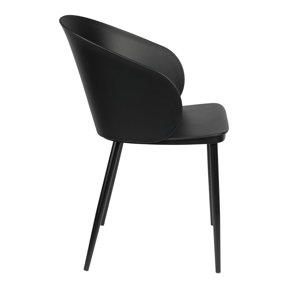 Olivia's Nordic Living Collection - Set of 2 Garth Dining Chairs in Black