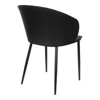 Olivia's Nordic Living Collection - Set of 2 Garth Dining Chairs in Black