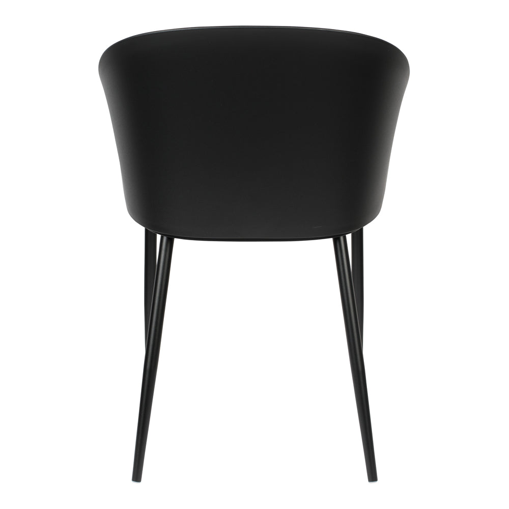 Olivia's Nordic Living Collection - Set of 2 Garth Dining Chairs in Black