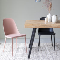 Olivia's Nordic Living Collection - Set of 2 Pascal Dining Chairs in Pink