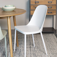 Olivia's Nordic Living Collection - Set of 2 Pascal Dining Chairs in White