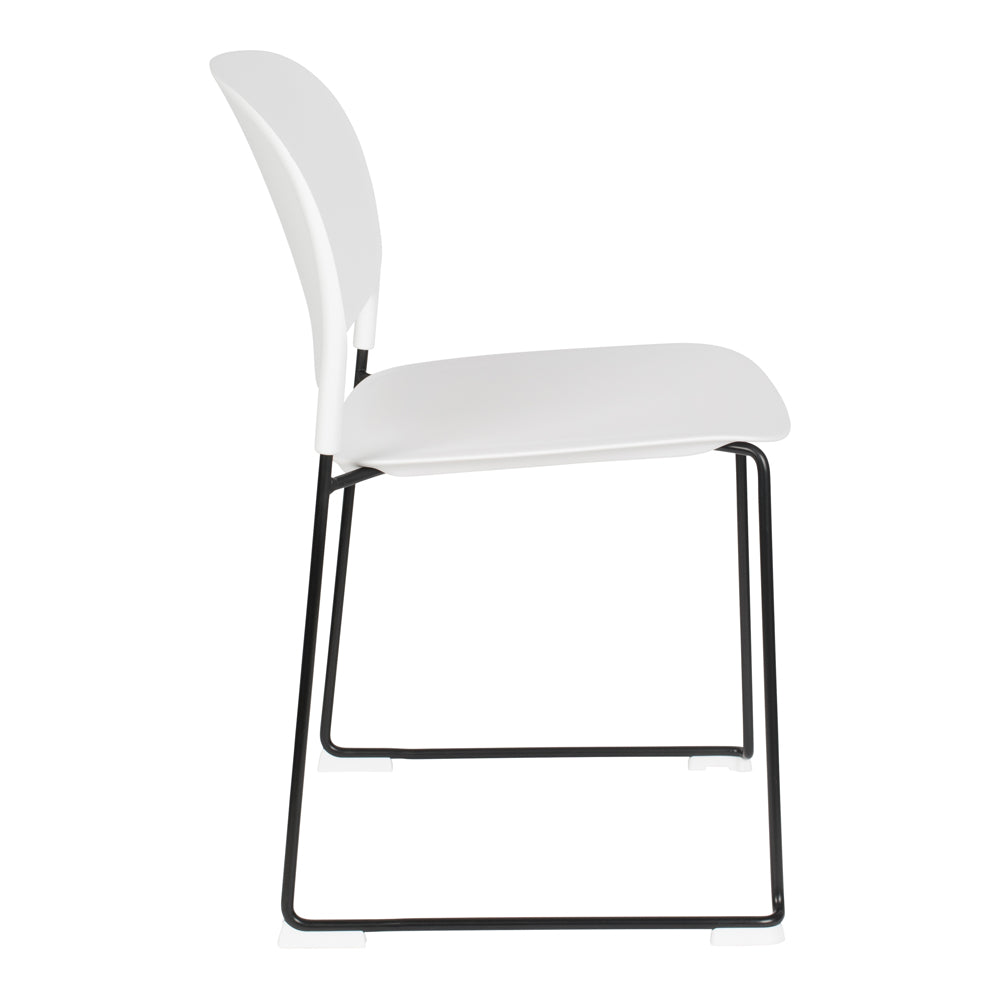 Olivia's Nordic Living Collection - Set of 4 Sven Stackable Dining Chairs in White