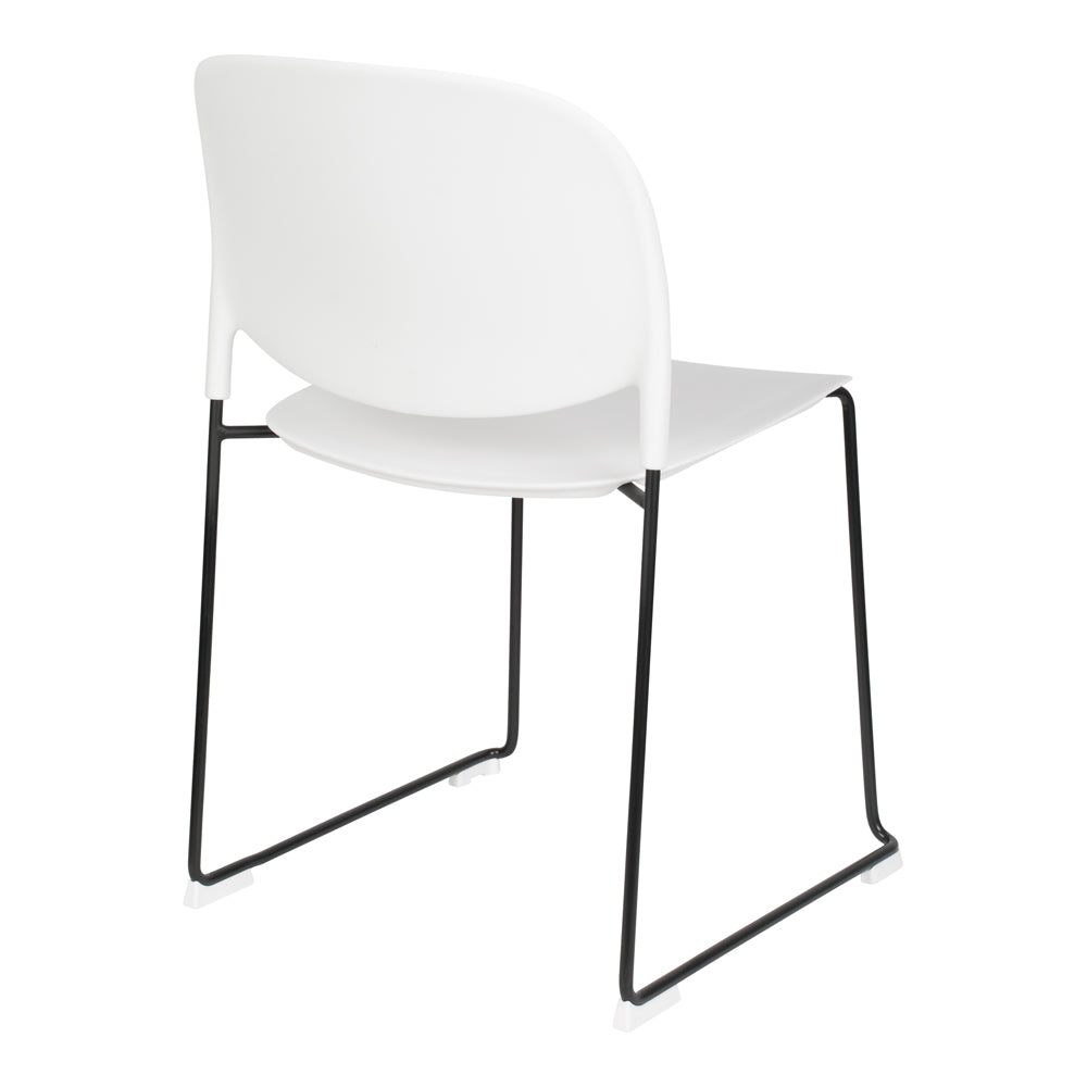 Olivia's Nordic Living Collection - Set of 4 Sven Stackable Dining Chairs in White