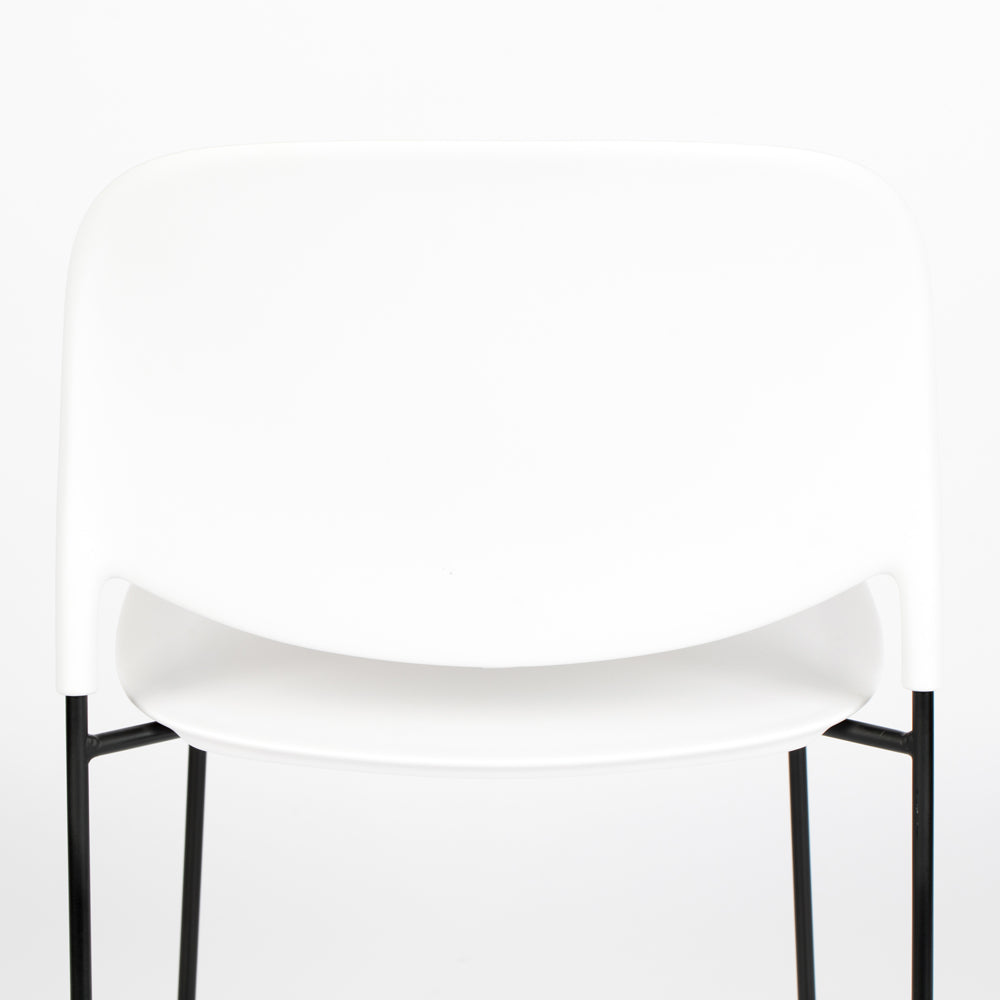 Olivia's Nordic Living Collection - Set of 4 Sven Stackable Dining Chairs in White