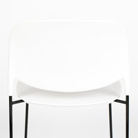 Olivia's Nordic Living Collection - Set of 4 Sven Stackable Dining Chairs in White