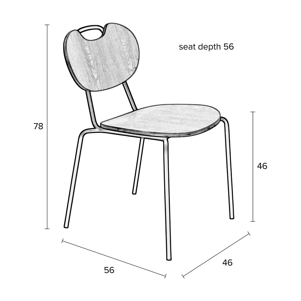 Olivia's Nordic Living Collection Set of 2 Asper Chairs in Natural