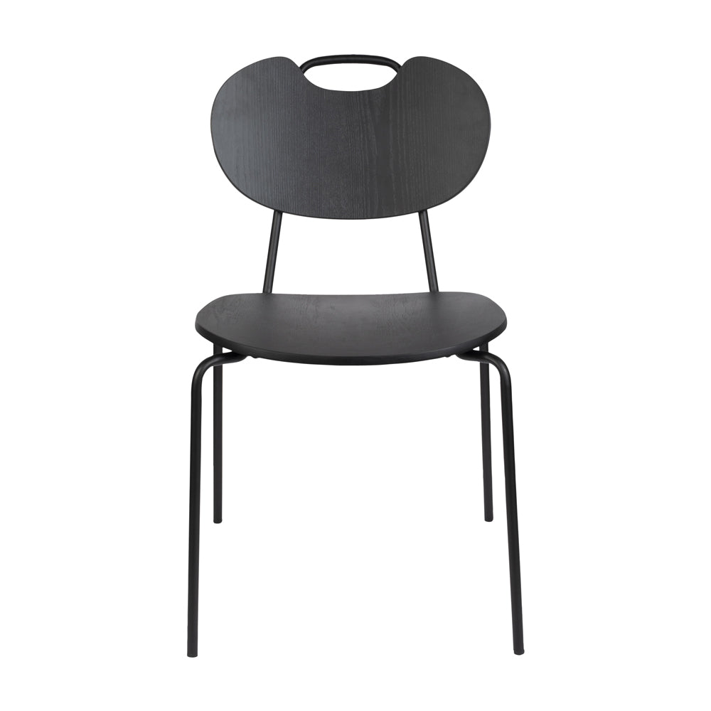 Olivia's Nordic Living Collection Set of 2 Asper Chairs in Black