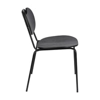 Olivia's Nordic Living Collection Set of 2 Asper Chairs in Black