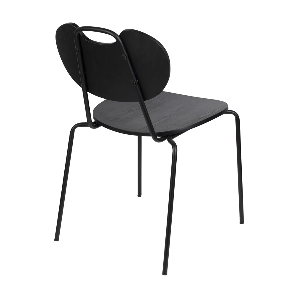 Olivia's Nordic Living Collection Set of 2 Asper Chairs in Black