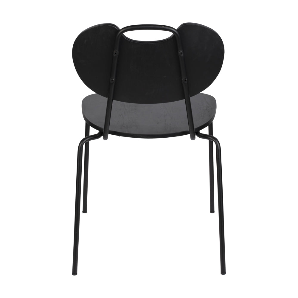 Olivia's Nordic Living Collection Set of 2 Asper Chairs in Black