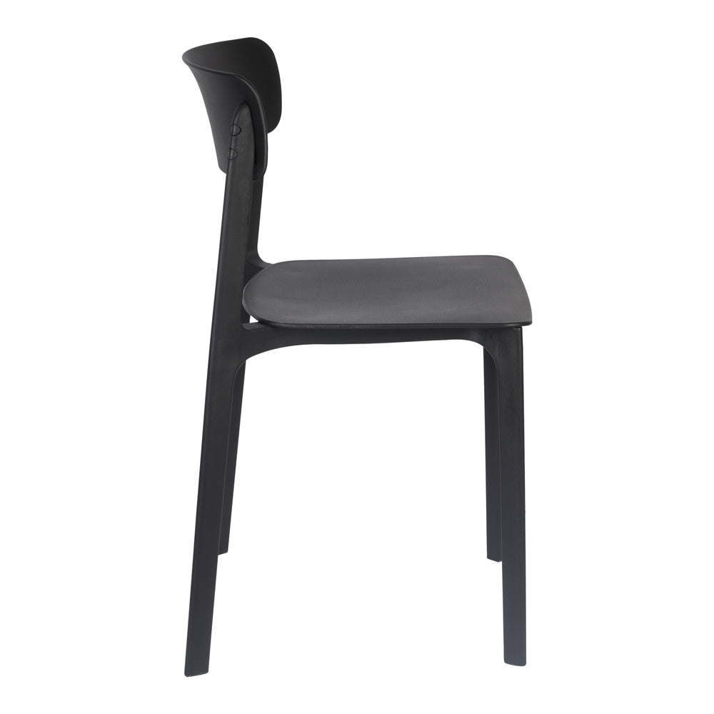 Olivia's Nordic Living Collection - Set of 4 Chi Dining Chairs in Black