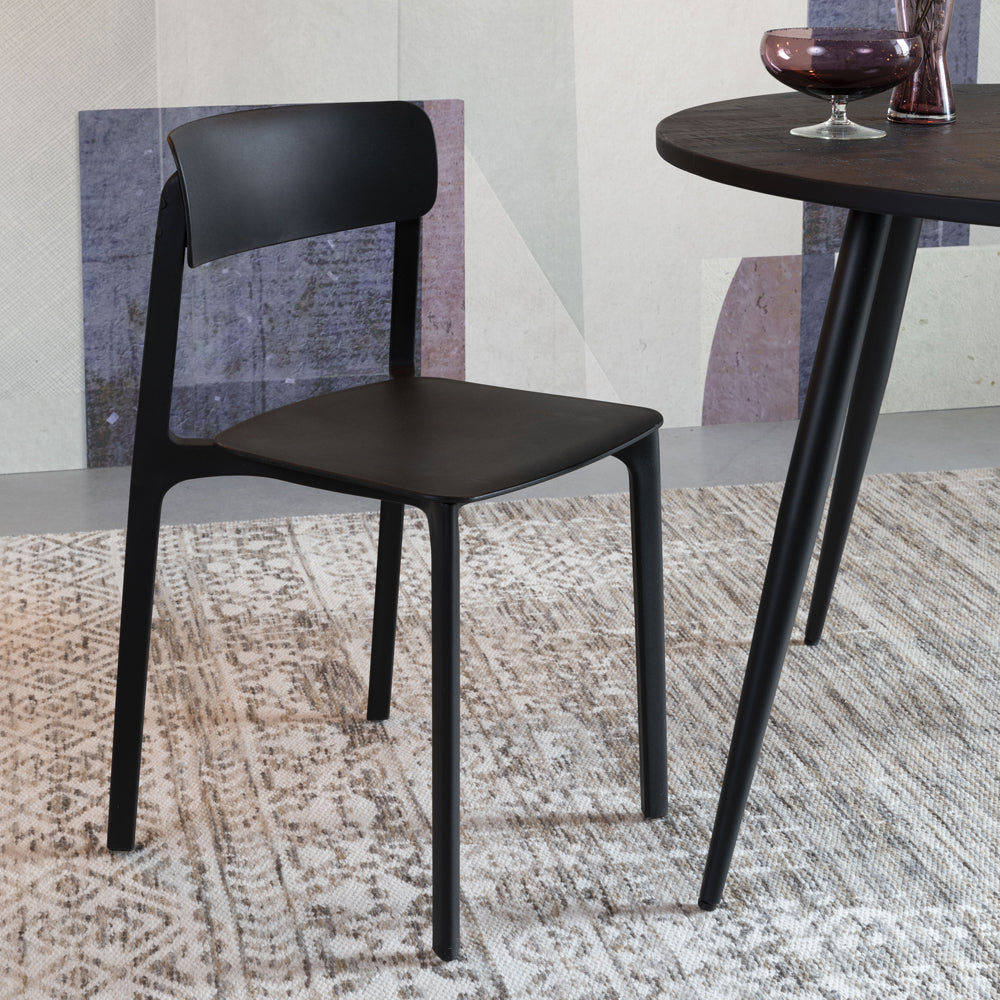 Olivia's Nordic Living Collection - Set of 4 Chi Dining Chairs in Black