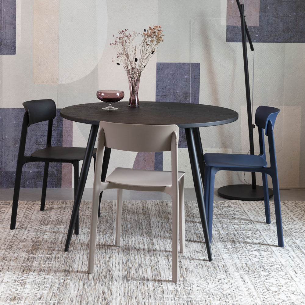 Olivia's Nordic Living Collection - Set of 4 Chi Dining Chairs in Black