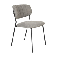 Olivia's Nordic Living Collection Set of 2 Holen Chairs in Black & Grey