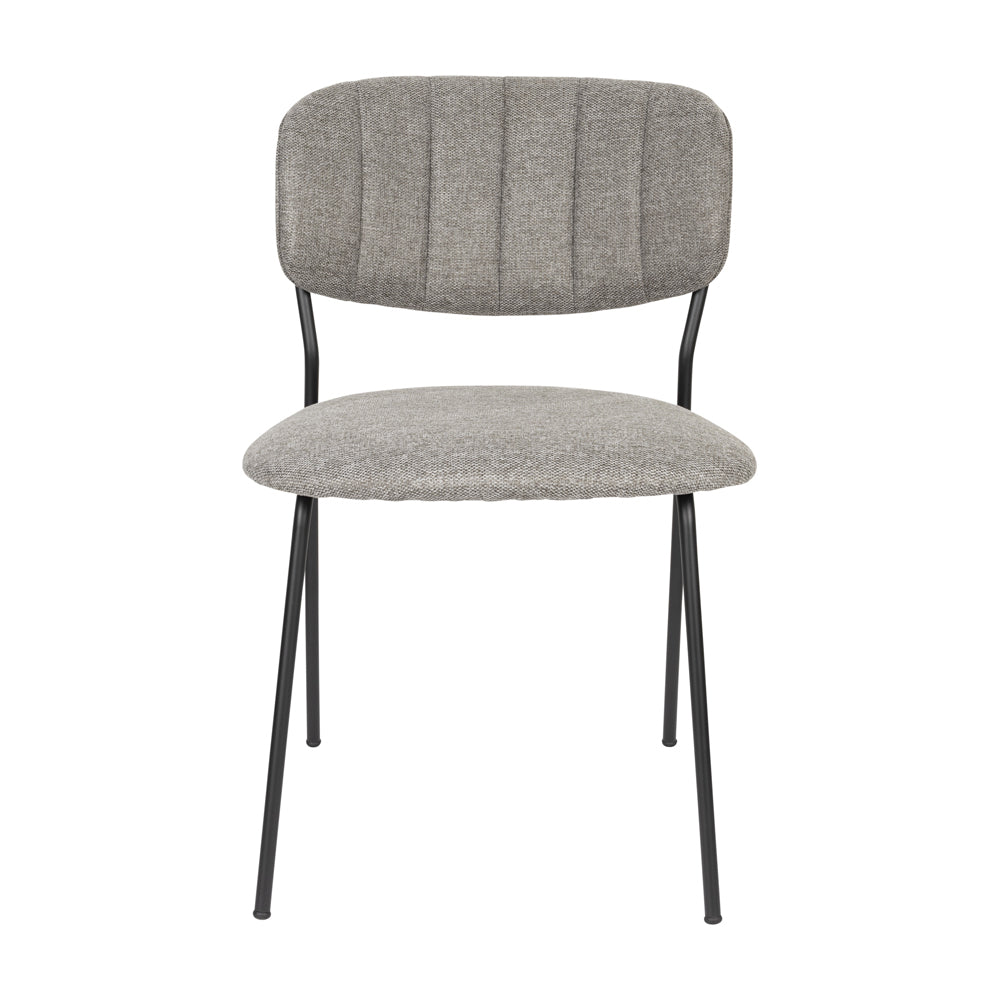 Olivia's Nordic Living Collection Set of 2 Holen Chairs in Black & Grey