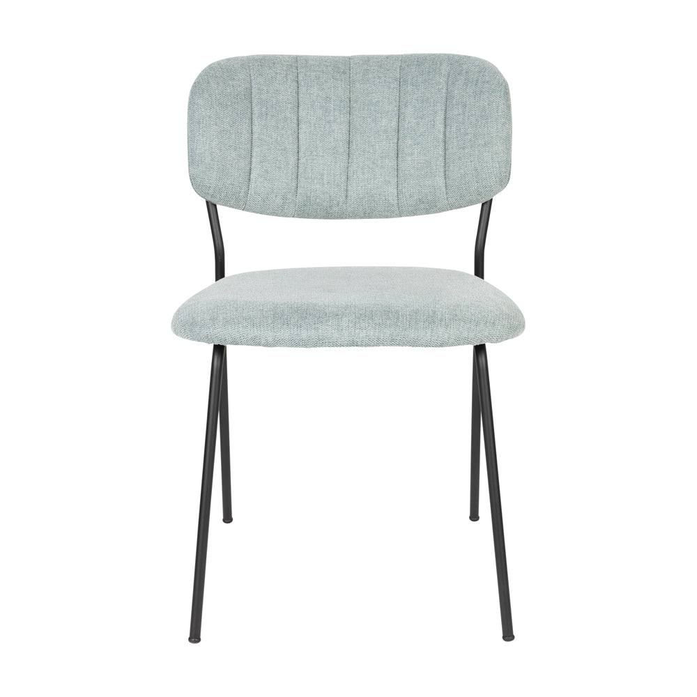 Olivia's Nordic Living Collection Set of 2 Holen Chairs in Black & Light Green