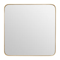 Olivia's Soft Industrial Collection - Large Square Wall Mirror in Gold