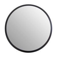 Olivia's Soft Industrial Collection - Large Round Wall Mirror in Black