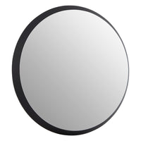 Olivia's Soft Industrial Collection - Large Round Wall Mirror in Black